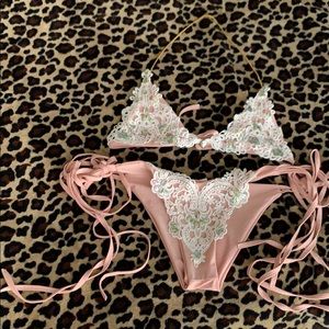 Adorable dusty pink bathing suit